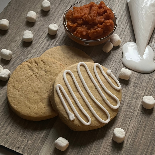 No Spread Pumpkin Spice Cookies with Marshmallow Royal Icing