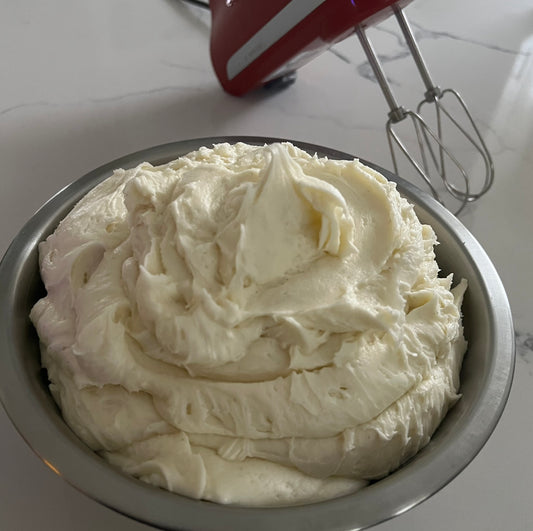 Stiff American Buttercream Frosting Recipe  (includes flavor variations)